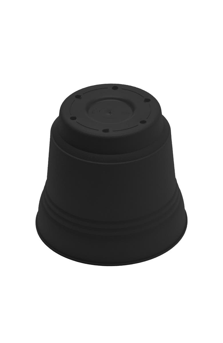 Bloem 14 Inch Saturn Round Planter With Saucer Tray, Black, Alternate, color, Black