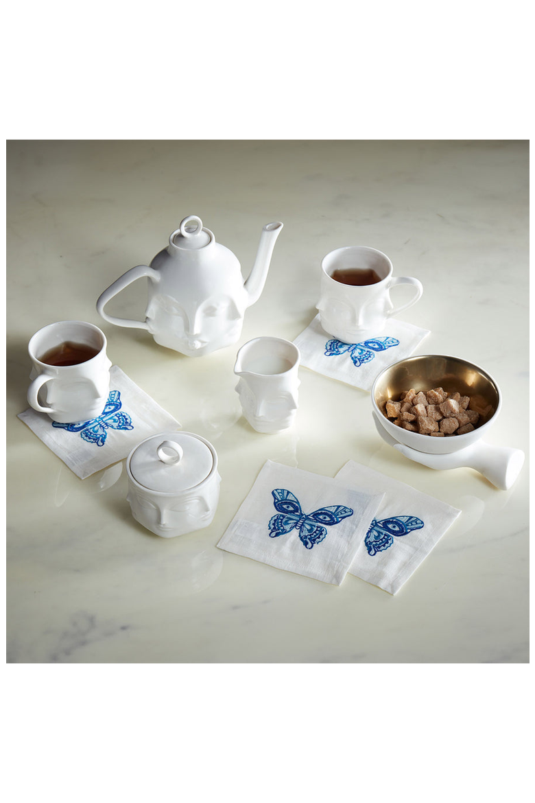Dora Maar Teapot, Alternate, color, White