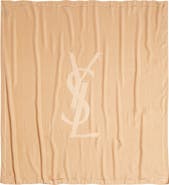 Saint Laurent Cassendre Logo Silk Square Scarf