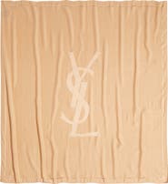 Saint Laurent Cassendre Logo Silk Square Scarf