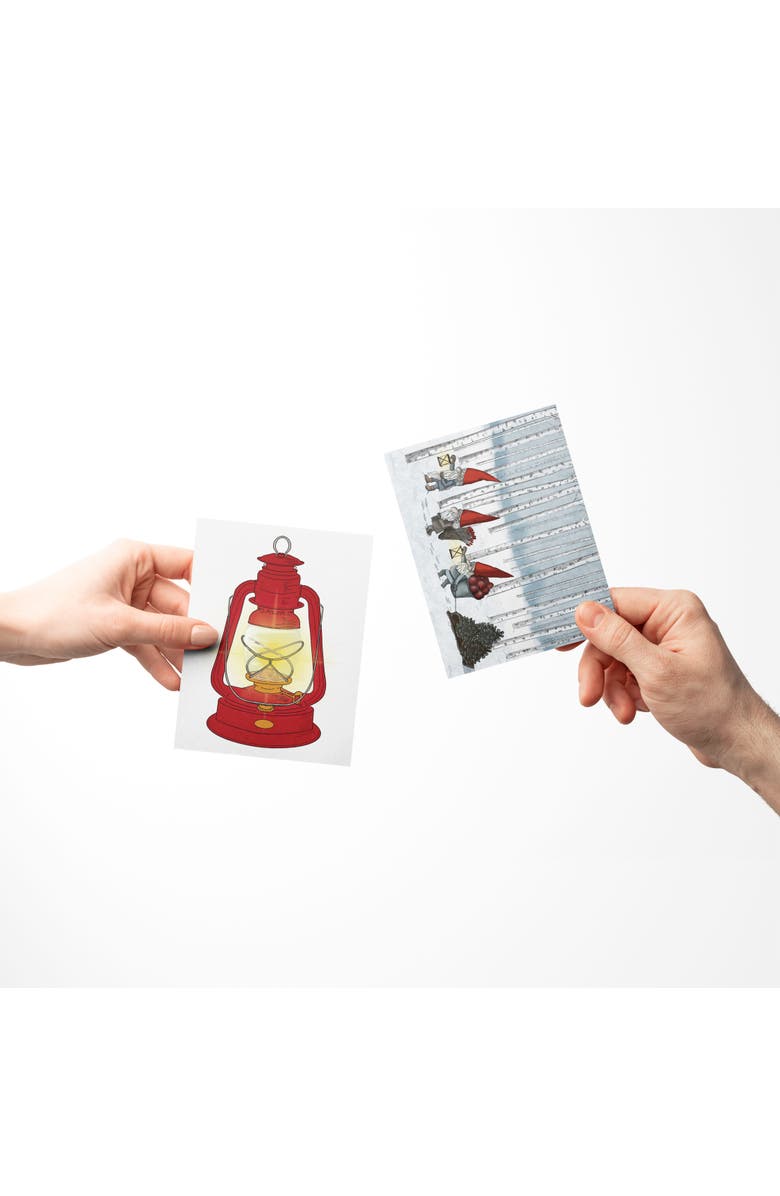 Ramus & Co Winter Lamp, Happy Winter, Gnomes Winter/Holiday/Christmas Greeting Card Pack Sets, Alternate, color, Multi-Pack