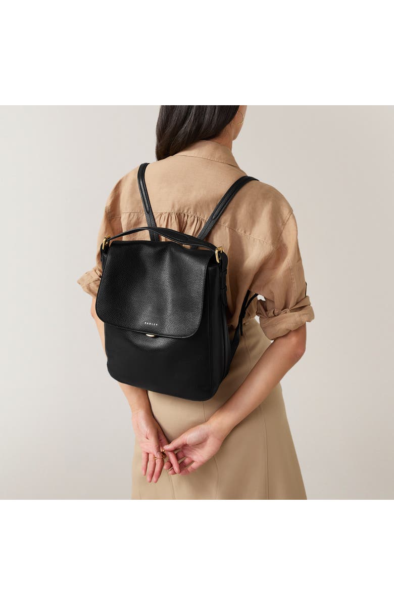 Radley Grafton Street Medium Flapover Backpack, Alternate, color, Black