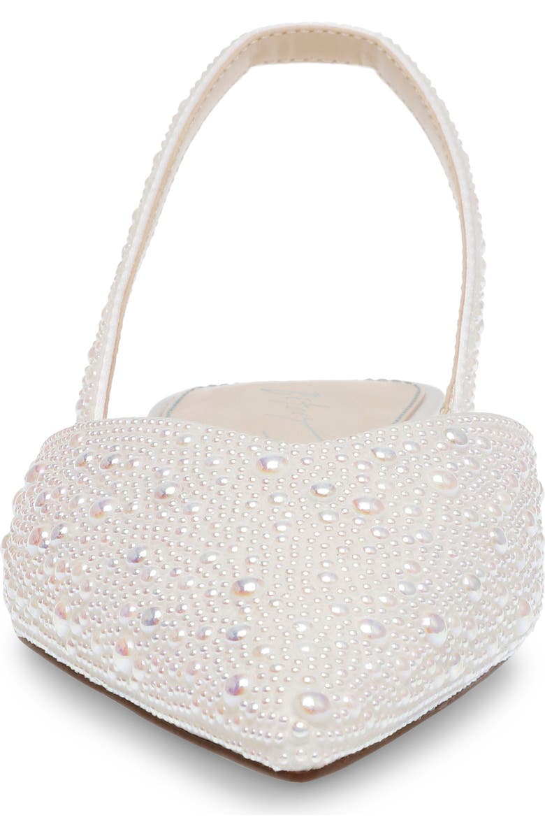 Betsey Johnson Vance Pointed Toe Slingback Flat, Alternate, color, Ivory