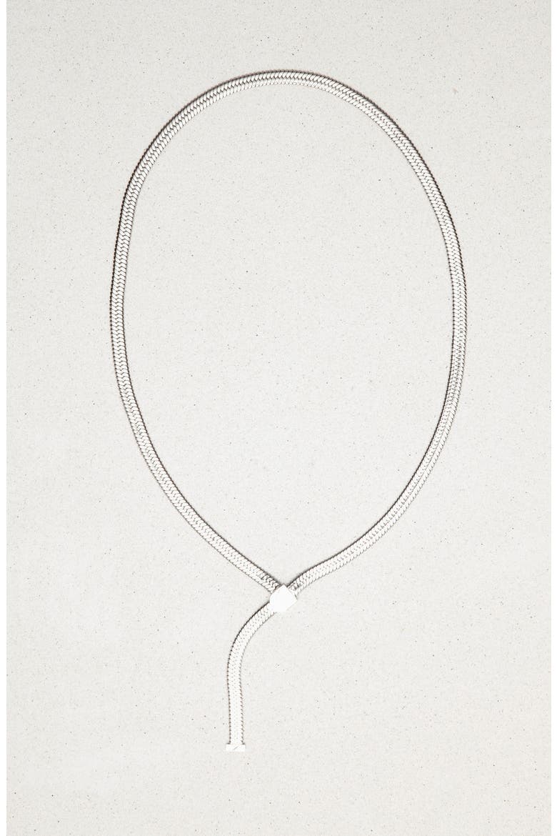 Celine Lariat Necklace, Alternate, color, SILVER