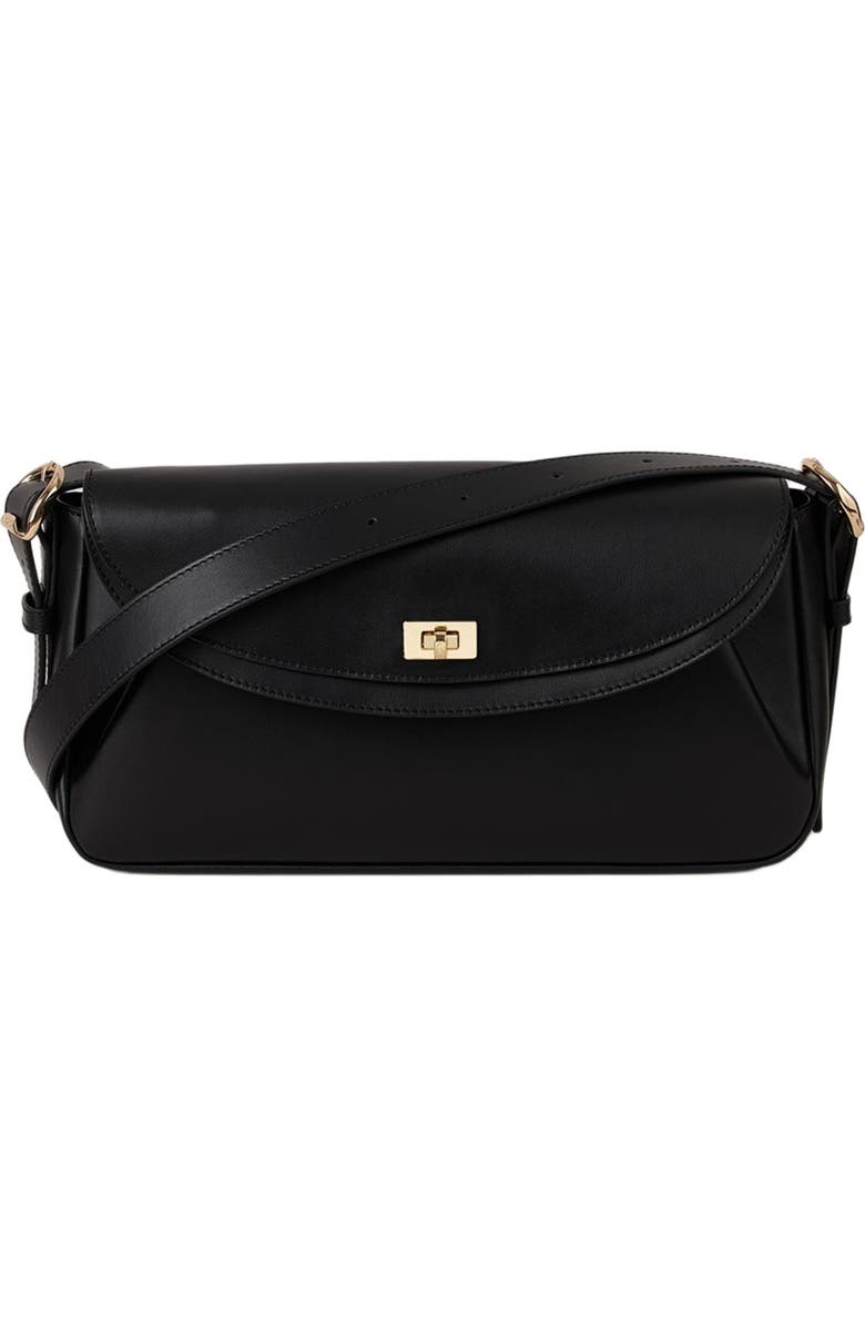 SANDRO Le Mambo plain leather bag, Main, color, Black