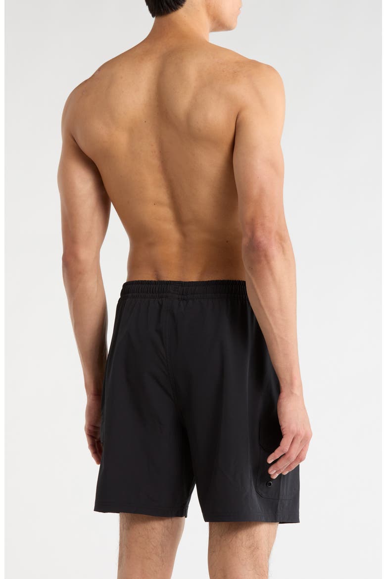 Cargo Volley Swim Shorts, Alternate, color, BLACK
