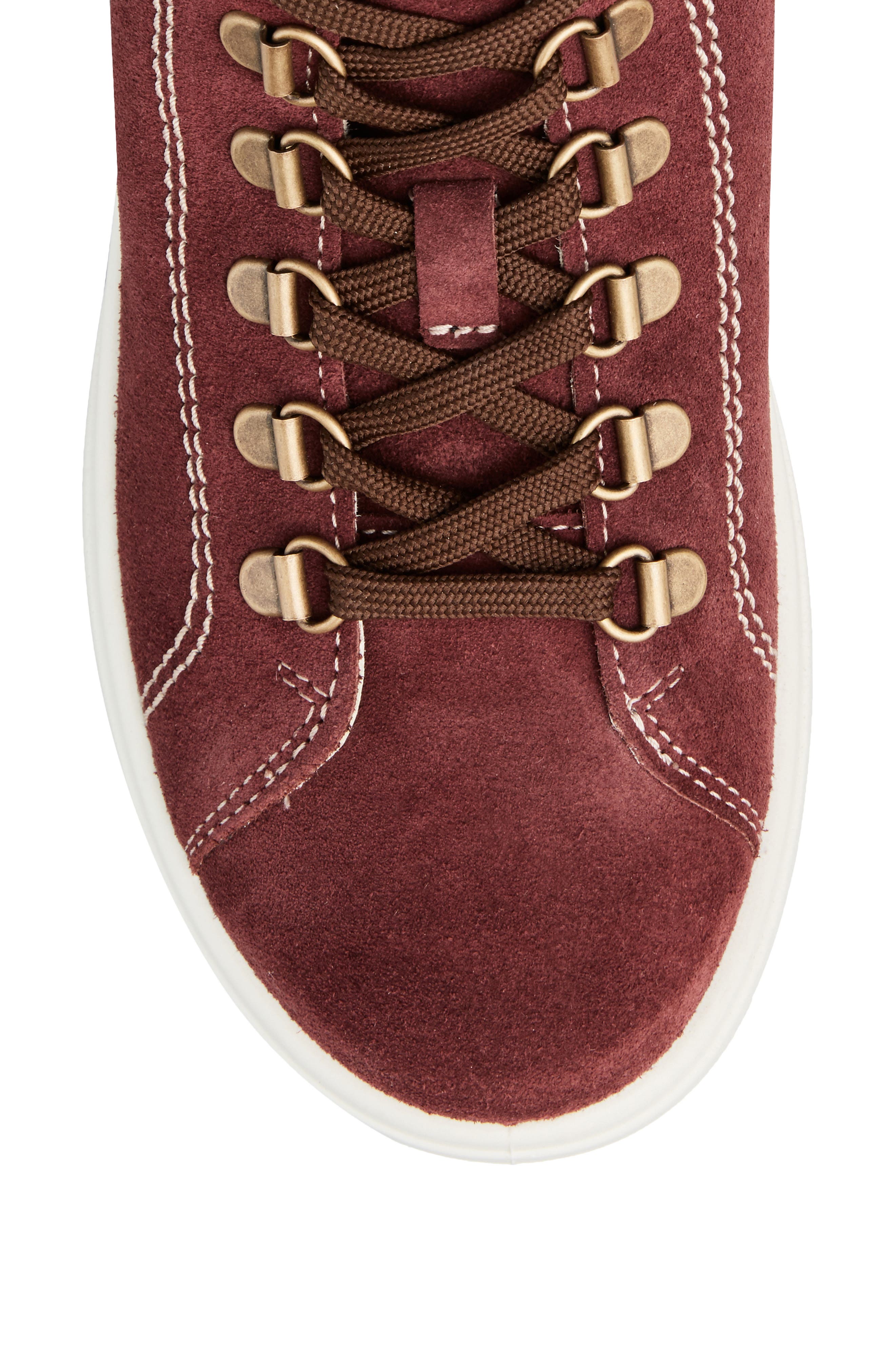 Treviso Waterproof Lace-Up Boot, Alternate, color, MERLOT