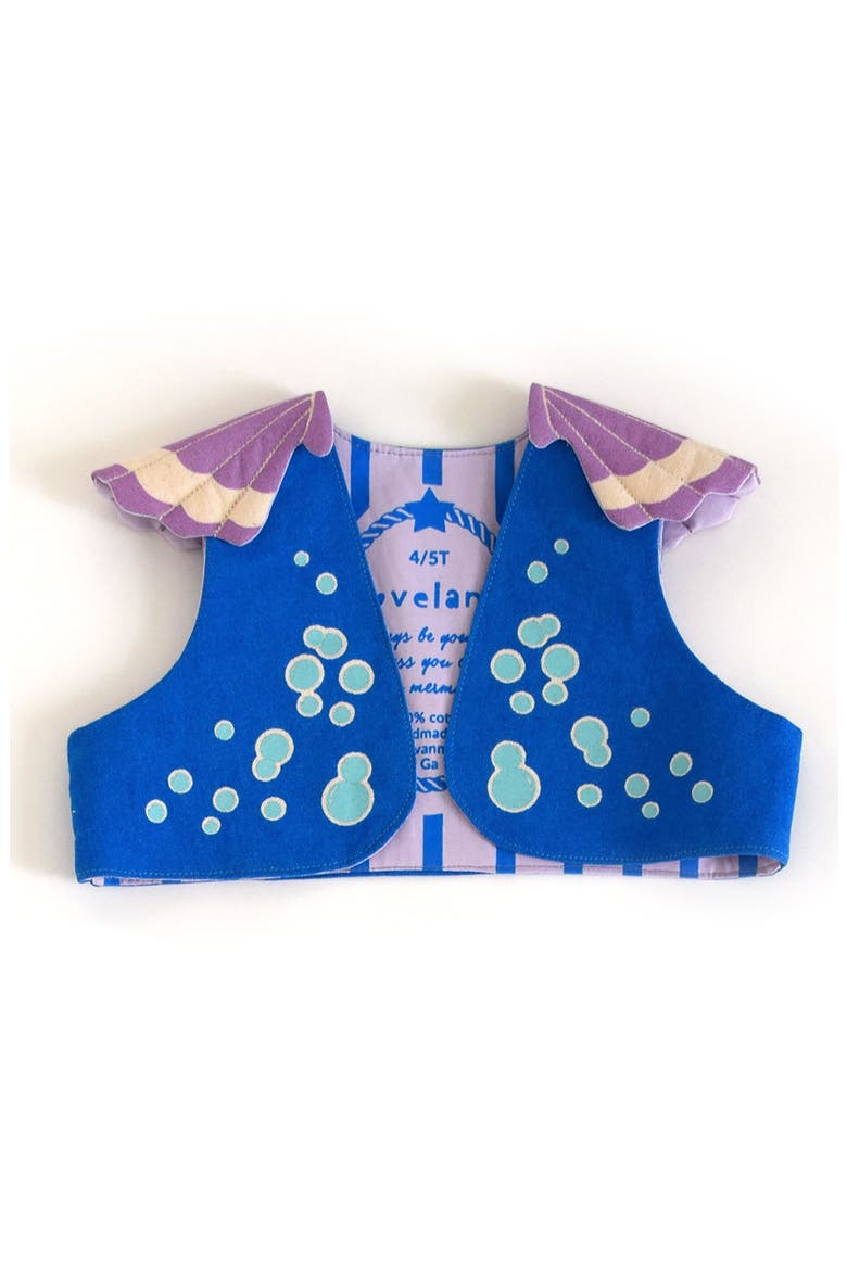 Mermaid Costume Set, Alternate, color, BLUE