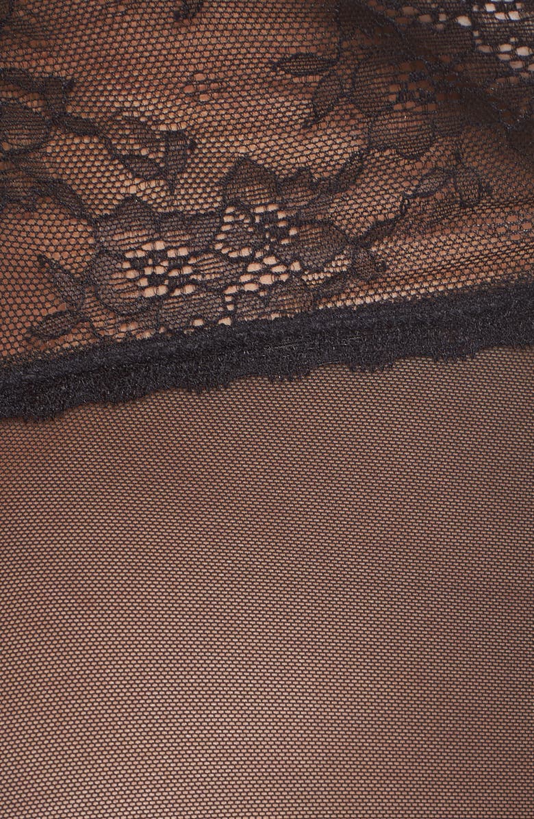 Oh La La Cheri Lace & Mesh Underwire Babydoll Chemise & Thong, Alternate, color,