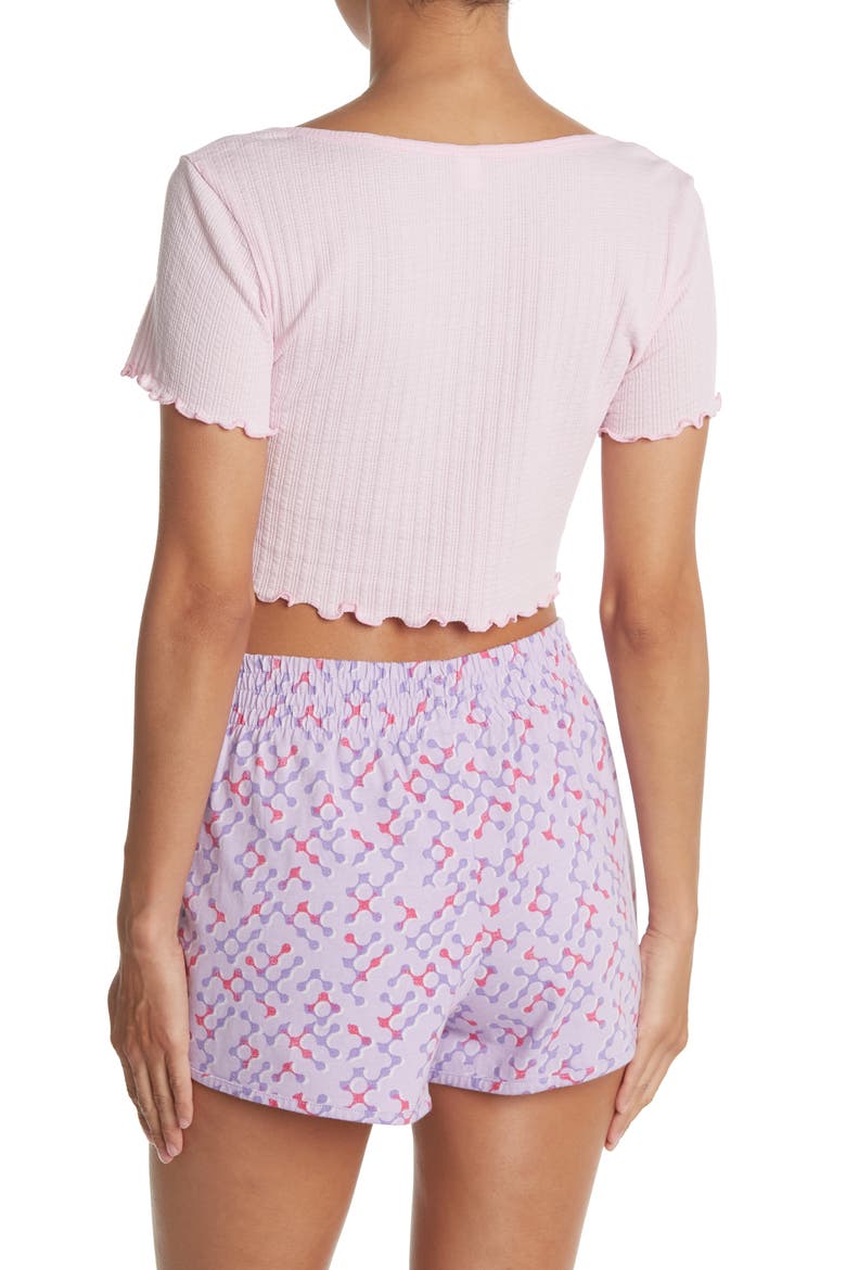 Pointelle Rib Crop Henley, Alternate, color, PINK OPAL