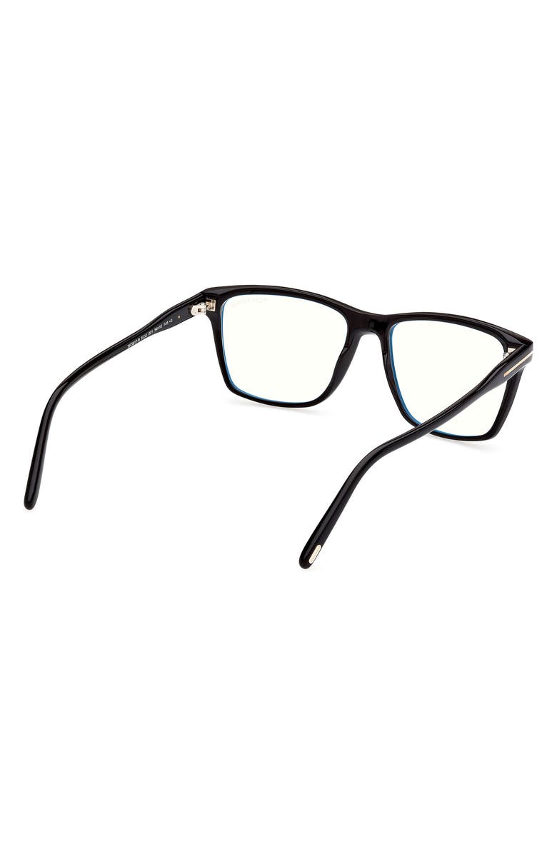 TOM FORD 56mm Square Blue Light Blocking Glasses, Alternate, color,