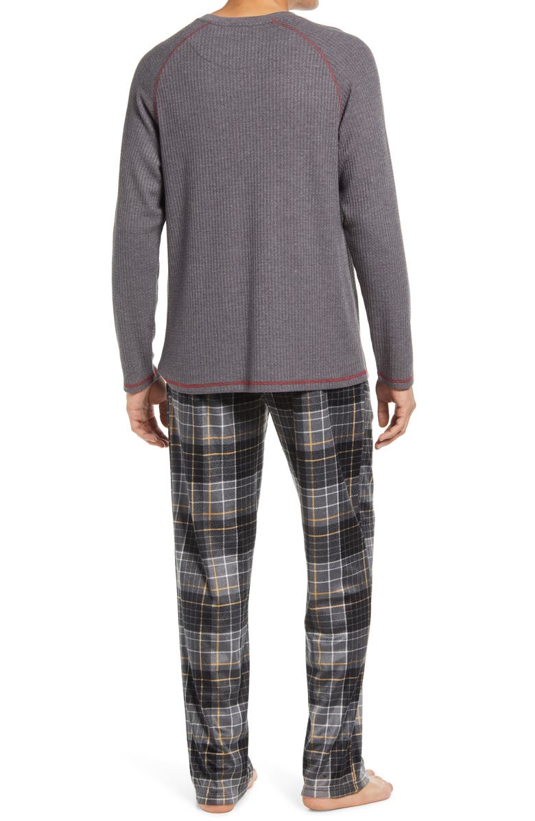 Majestic International Comfort Hunter Plaid Fleece Pajamas, Alternate, color, 