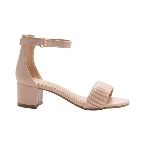 Tulleen Pleated Block-heels Sandals In Pink