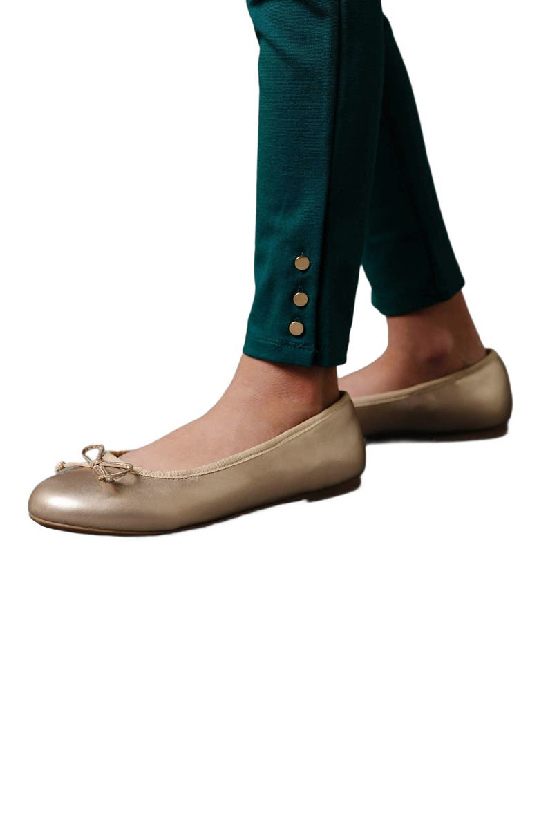 Hope & Henry Girls' Button Cuff Ponte Pant, Toddler, Alternate, color, 