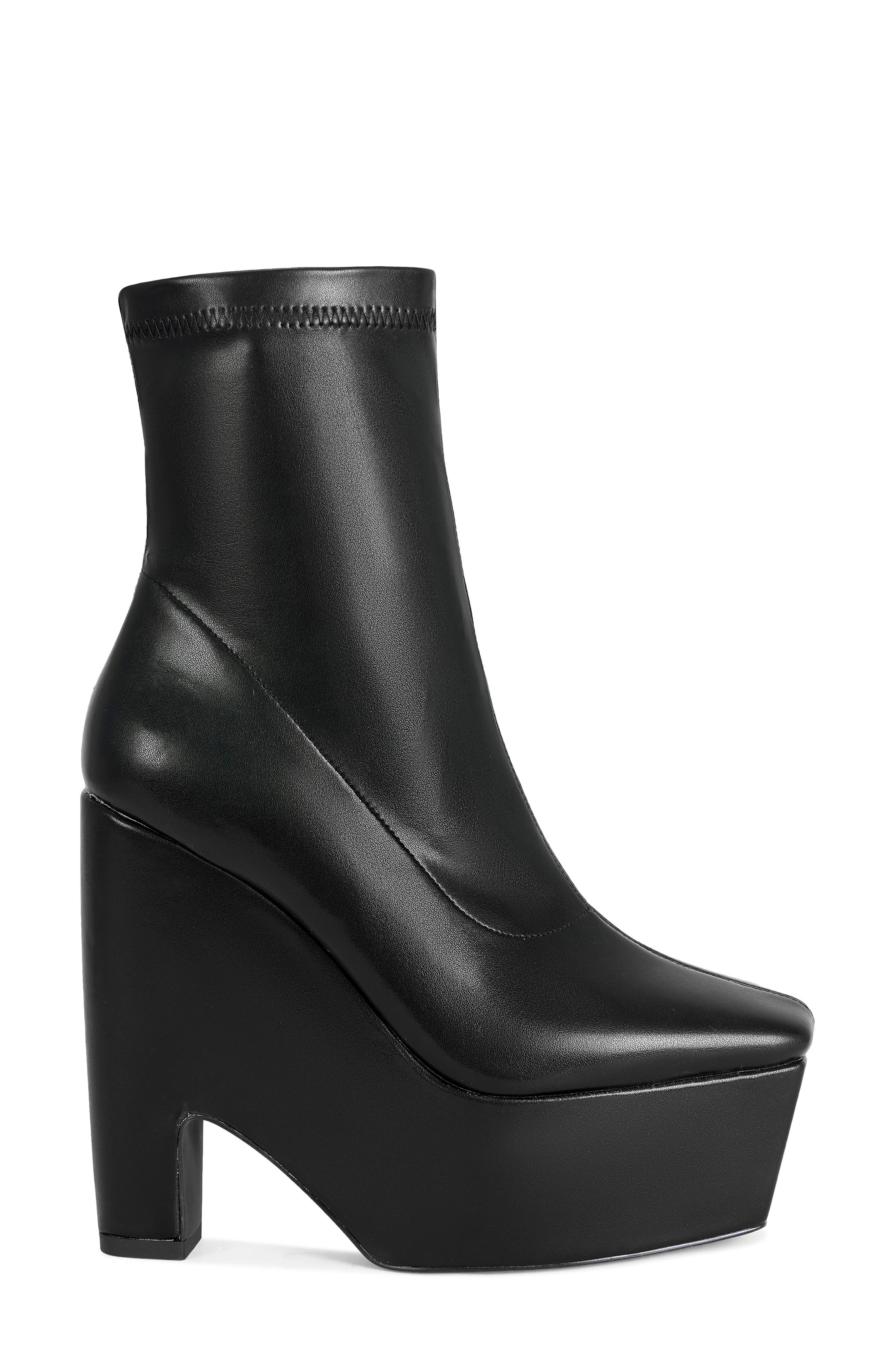 Lirra Platform Wedge Bootie, Alternate, color, BLACK