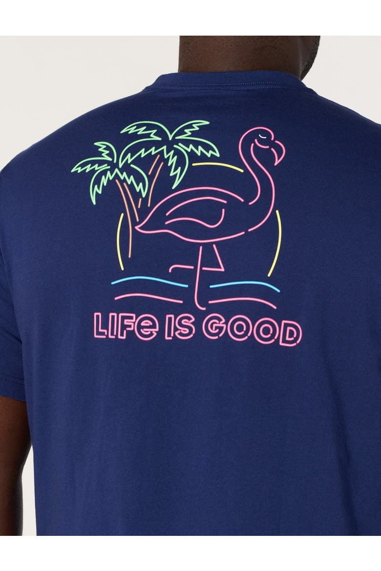 Big & Tall Flamingo Graphic Tee, Alternate, color, NAVY