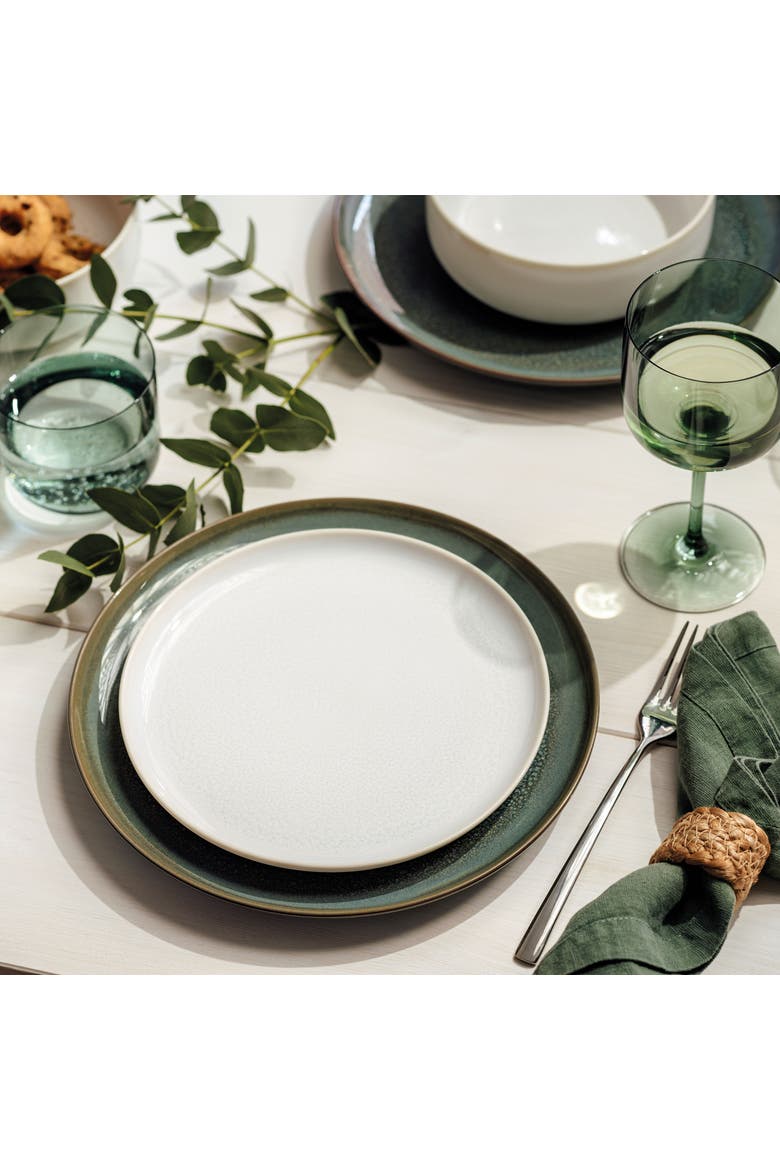 Crafted Cotton Salad Plate, Alternate, color, White