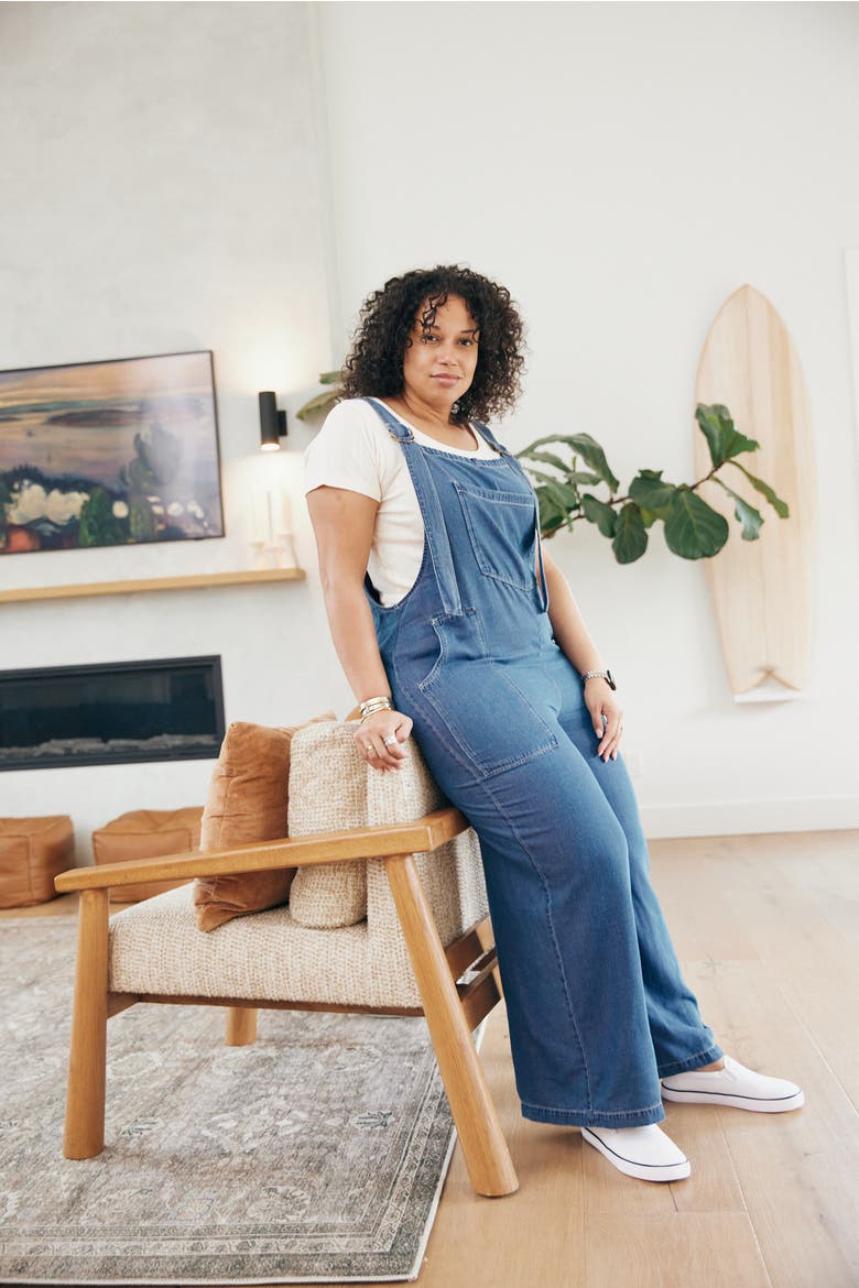 Georgia Overall, Alternate, color, Dark Wash