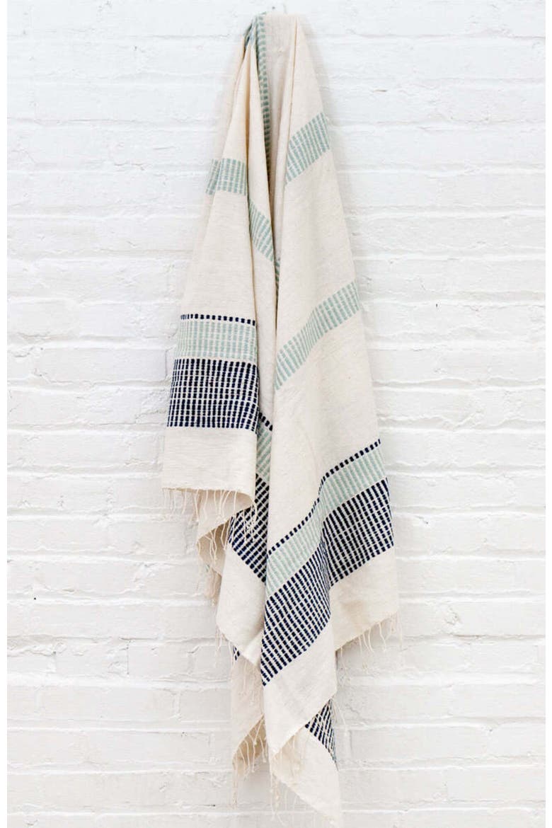 Camden Cotton Bath Towel, Alternate, color, Navy/Azure