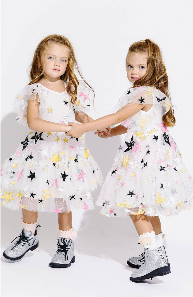 Lola + The Boys Super Star Party Dress, Alternate, color, White