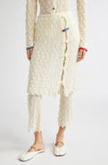 YanYan Borlor Checkerboard Knit Wool Skirt Pants