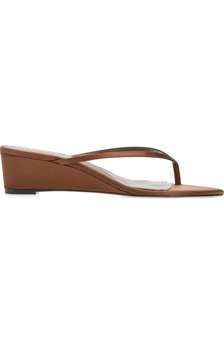 MANGO Bombay Wedge Sandal, Alternate, color, Chocolate