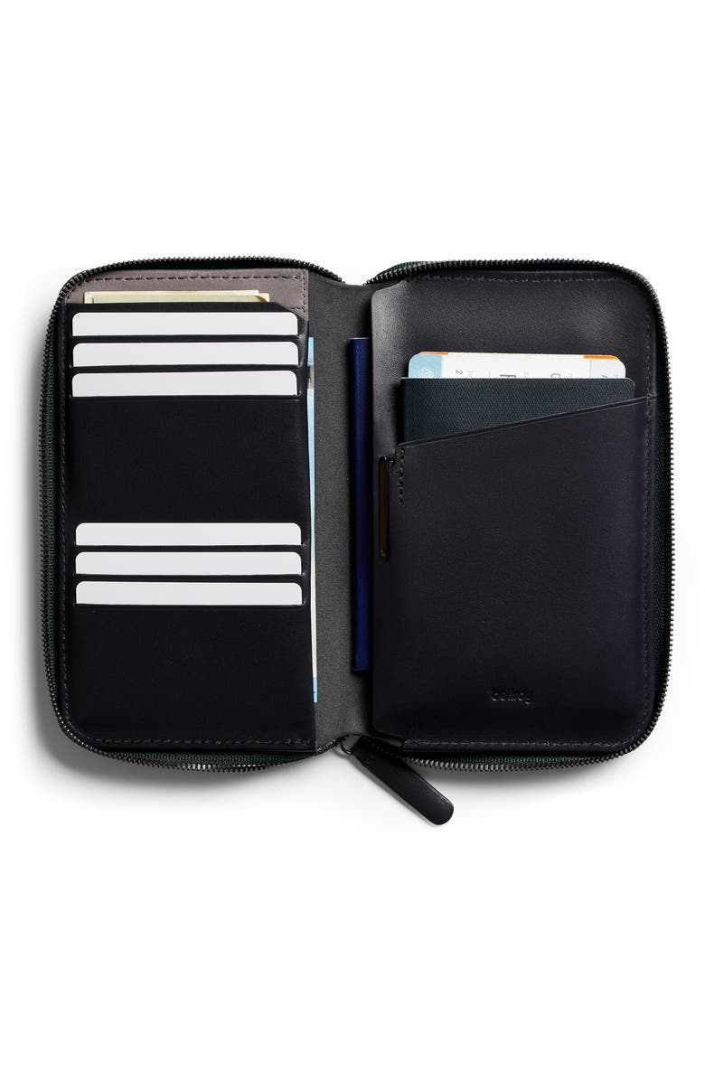 Bellroy Leather RFID Travel Folio, Alternate, color, Everglade
