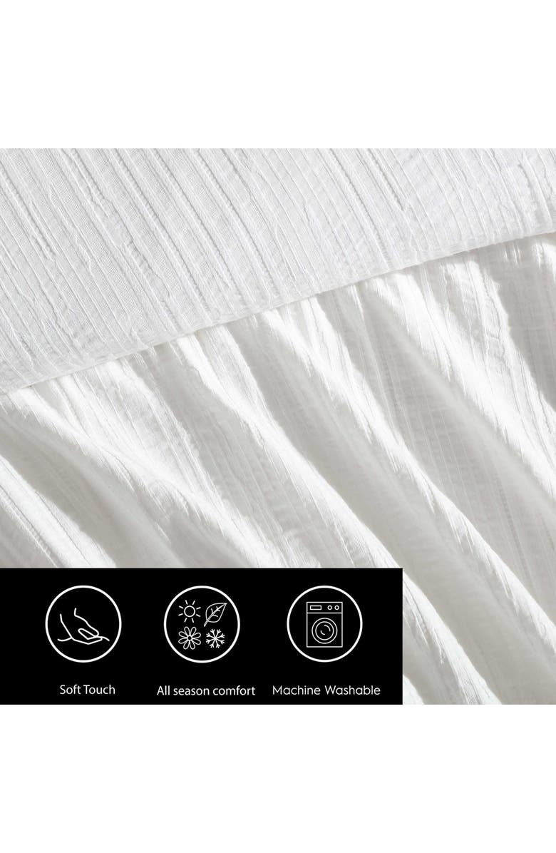 Vera Wang Bark Textured Duvet Set, Alternate, color, White