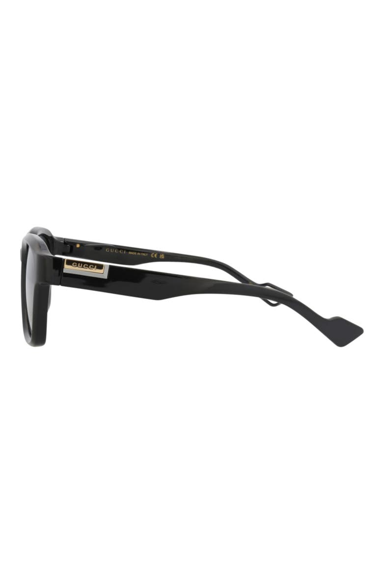 54mm Square Sunglasses, Alternate, color, BLACK BLACK GREY