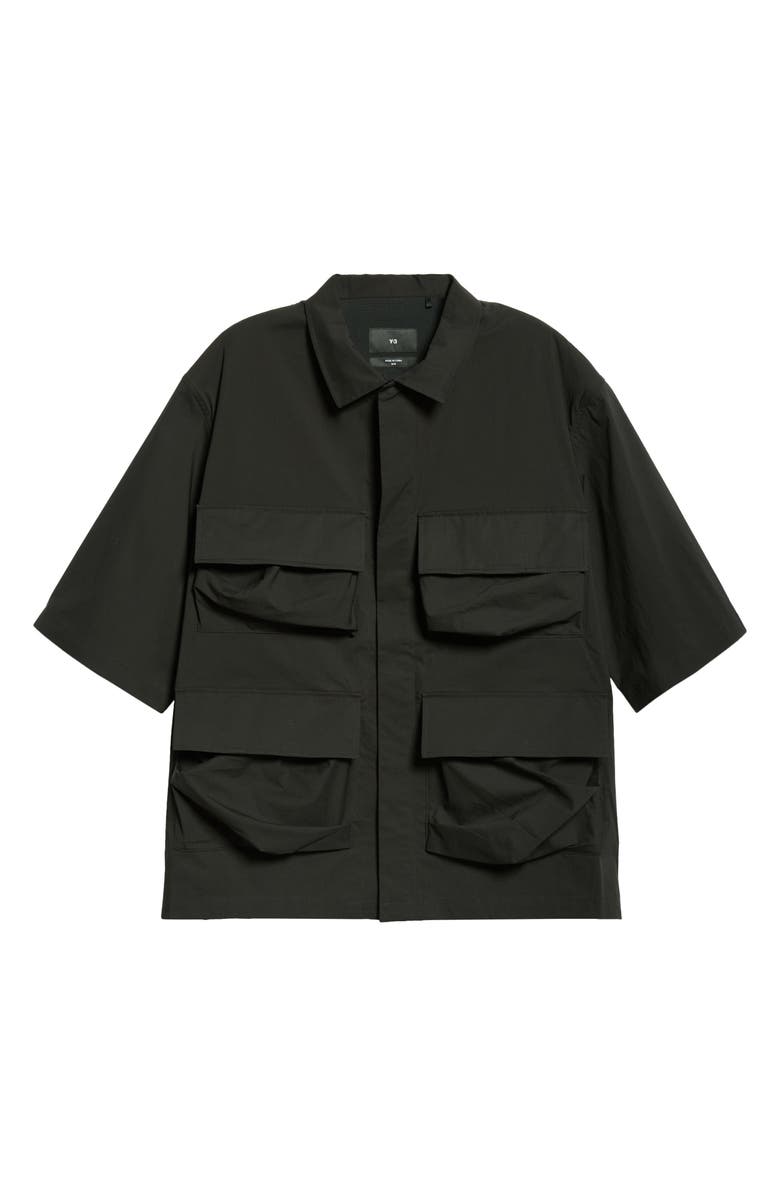 Y-3 Pocket Snap Front Shirt, Alternate, color,