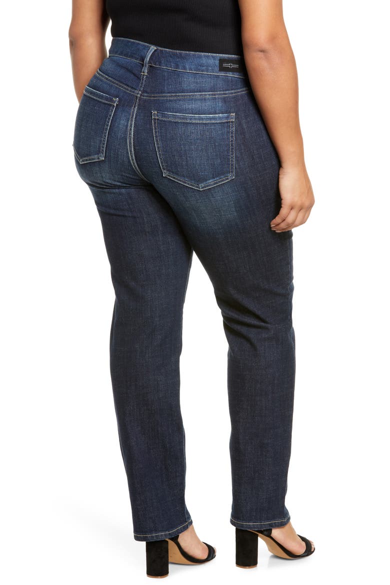 Kennedy Welt Pocket High Waist Straight Leg Jeans, Alternate, color, CASTLE