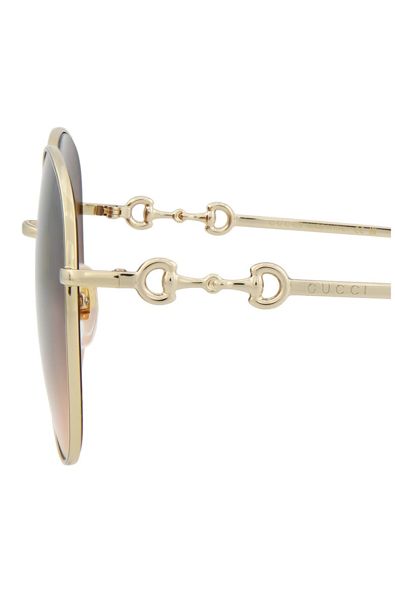 59mm Round Novelty Sunglasses, Alternate, color, GOLD GOLD BROWN