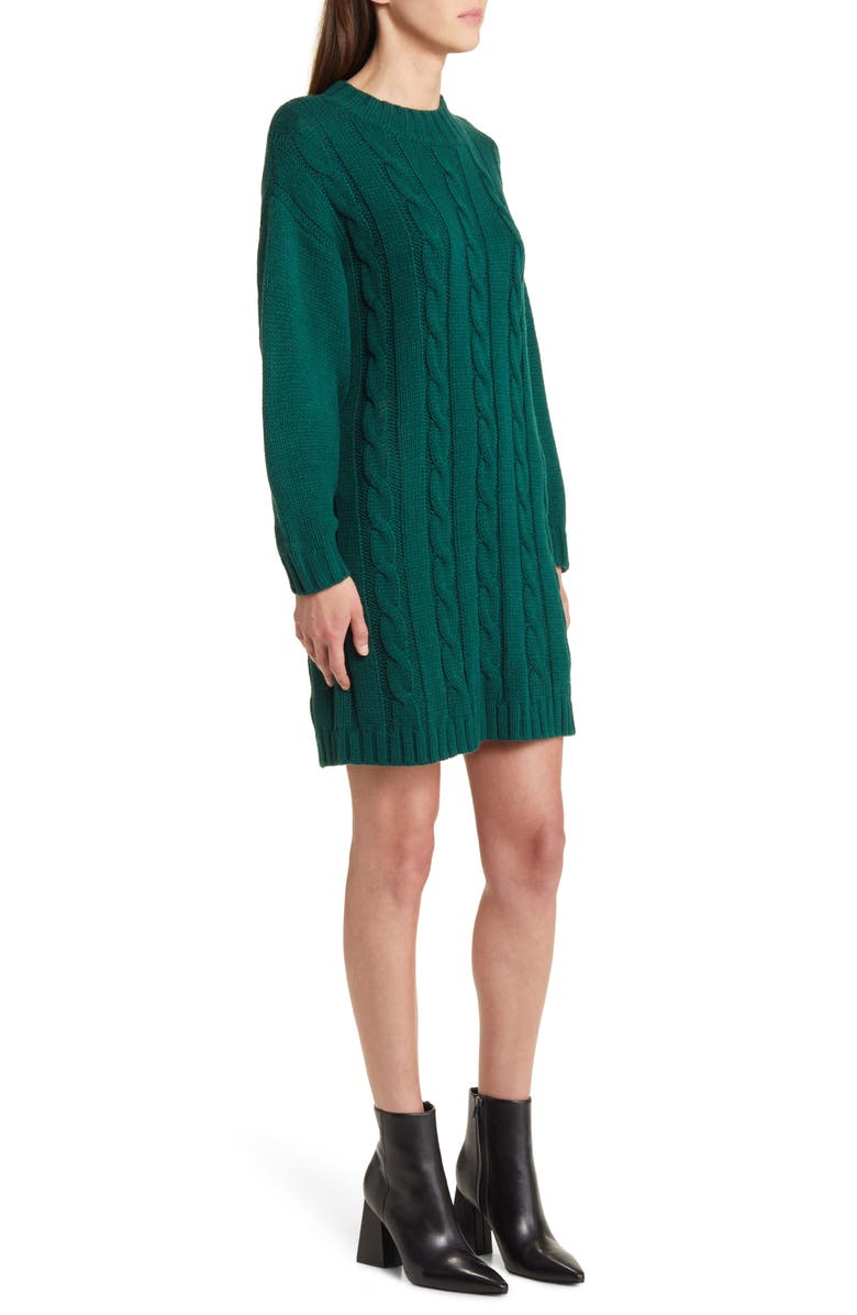 Lost + Wander Staycation Cable Stitch Long Sleeve Sweater Dress, Alternate, color, 