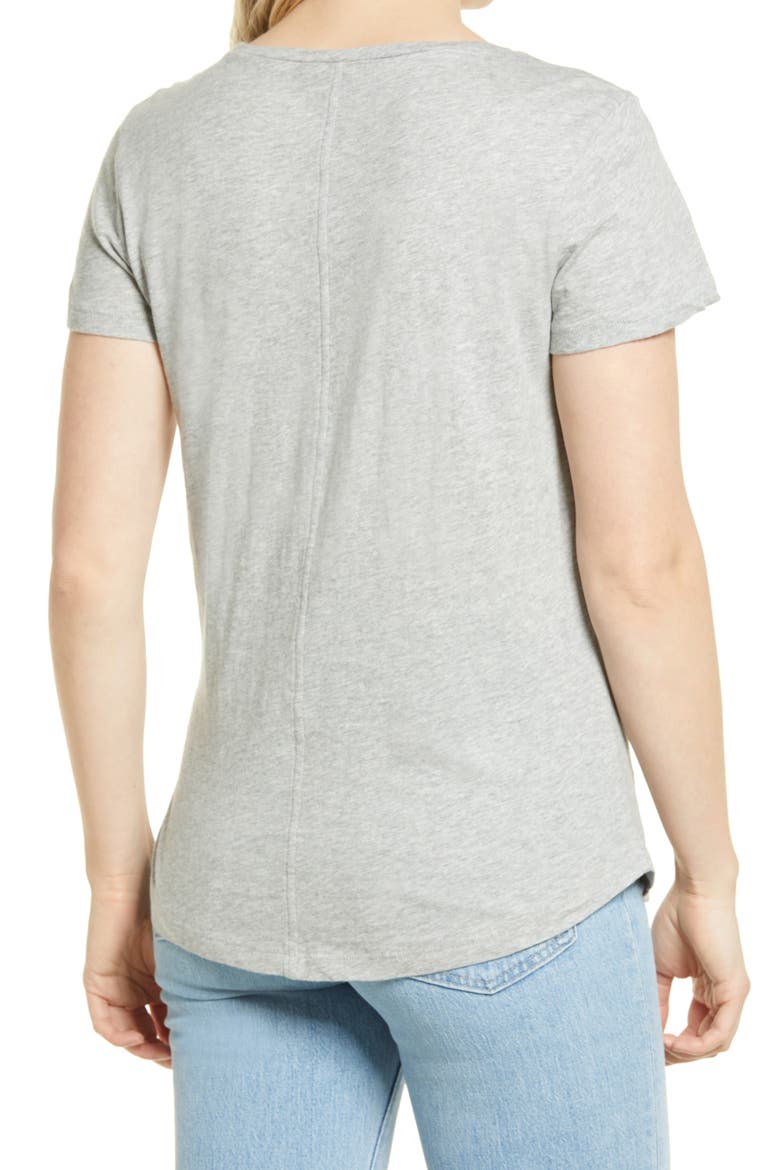 Slub Crewneck Tee, Alternate, color, GREY HEATHER