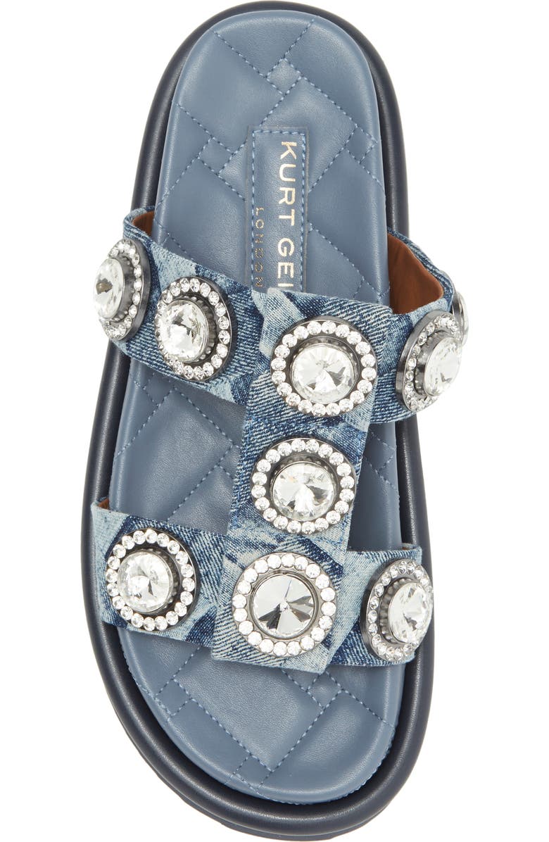 Kurt Geiger London Orson Crystal Slide Sandal, Alternate, color, Navy