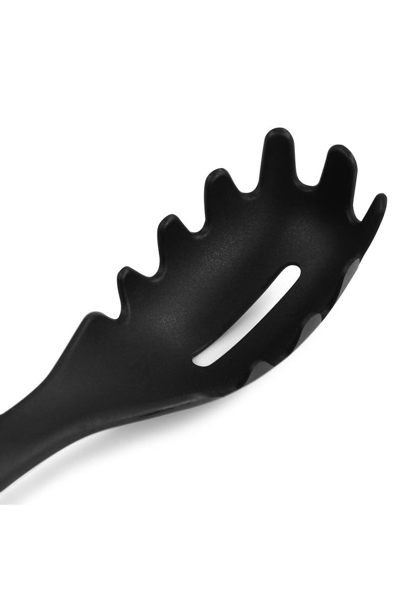 OSTER Baldwyn Nylon Pasta Server Kitchen Utensil with Stainless Steel Handle, Alternate, color, Black