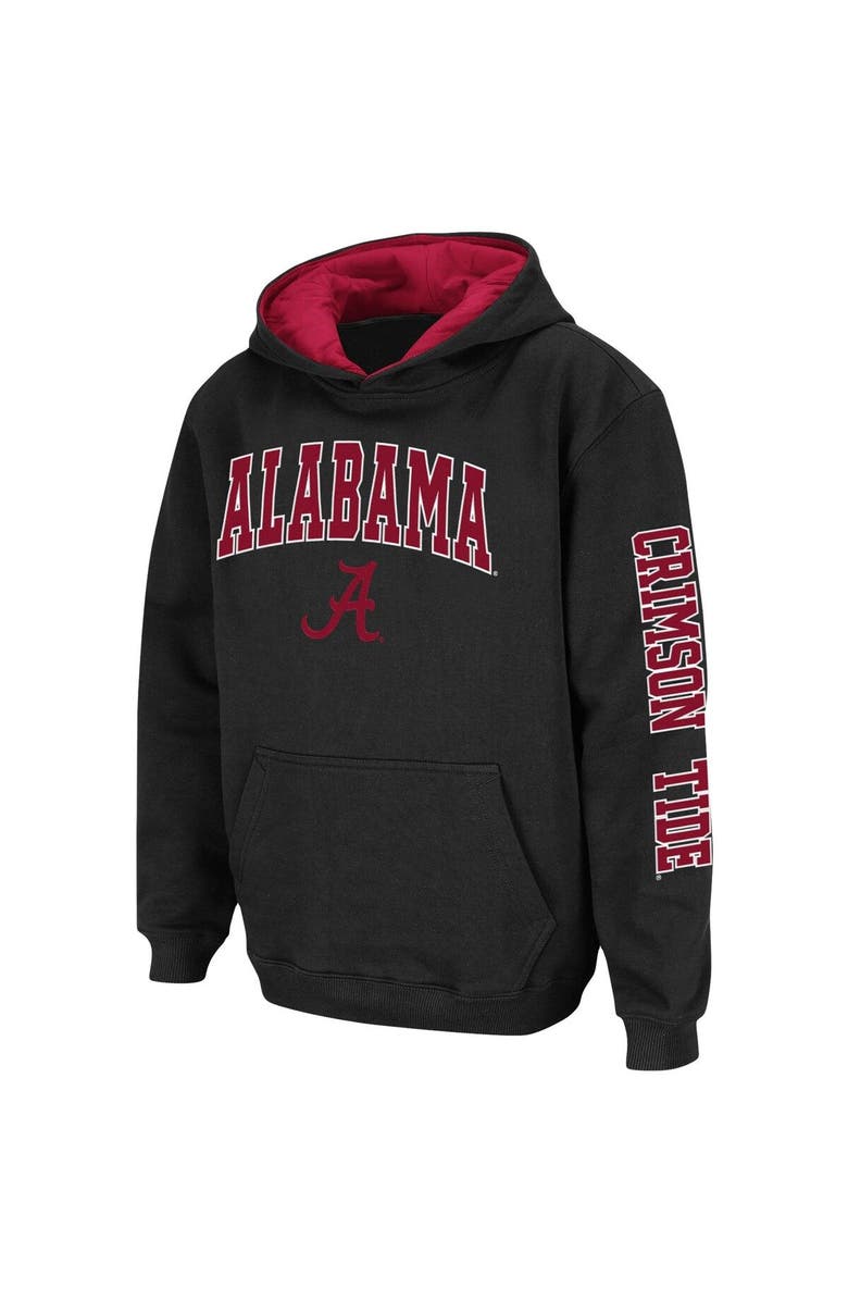 COLOSSEUM Youth Colosseum Black Alabama Crimson Tide 2-Hit Team Pullover Hoodie, Alternate, color, Black