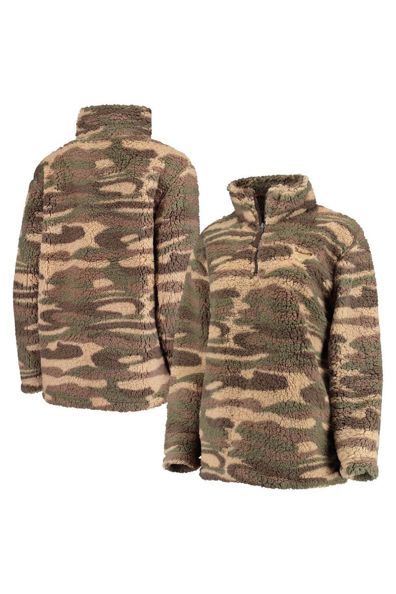 Women's G-III Sports by Carl Banks Camo St. Louis Blues Sherpa Quarter-Zip Jacket, Main, color, Camo
