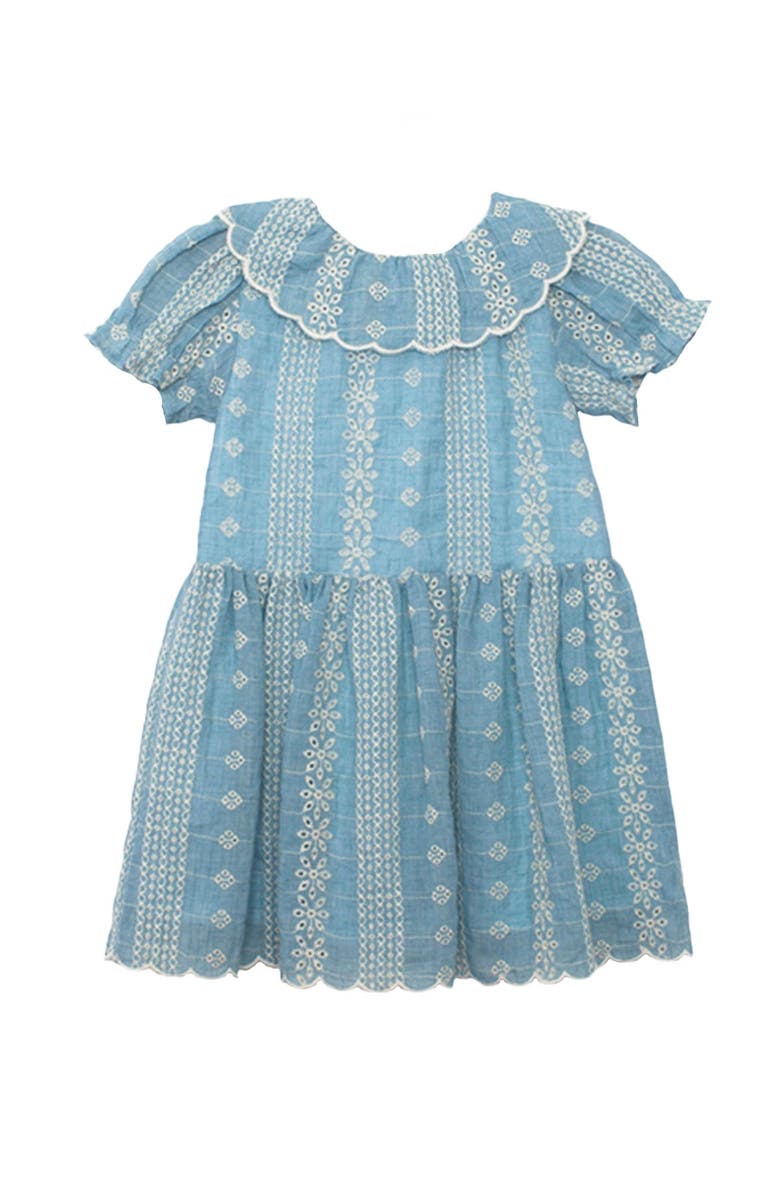 Mabel + Honey Delicate Blue Short Sleeve Dress, Alternate, color, Blue