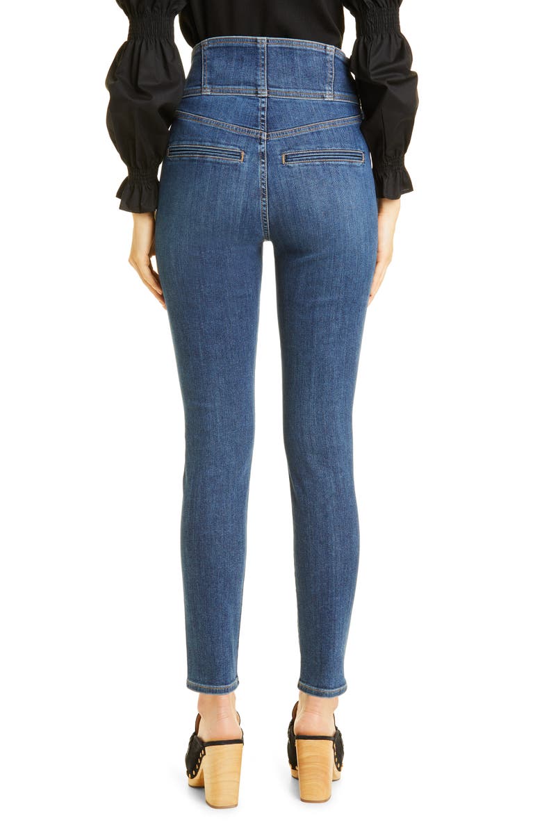 Veronica Beard Jossie Sailor High Waist Skinny Jeans, Alternate, color, 