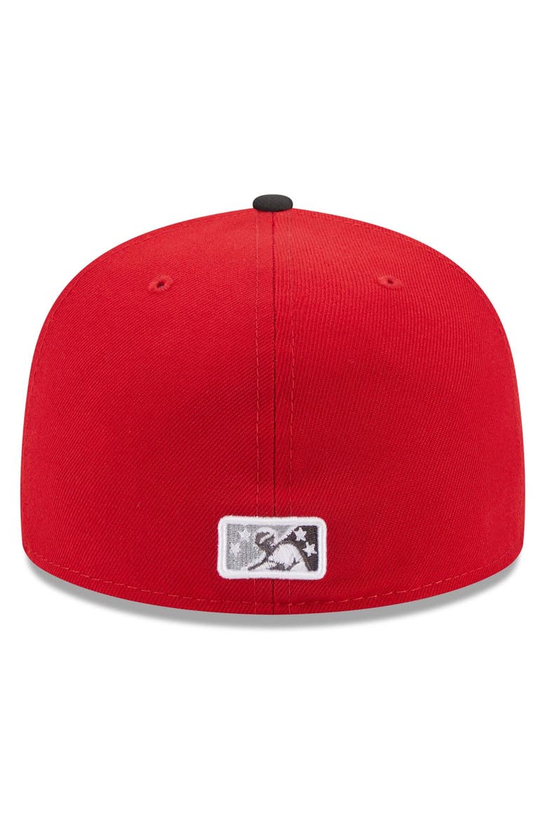 New Era Men's New Era Red Fort Wayne TinCaps Authentic Collection Alternate Logo 59FIFTY Fitted Hat, Alternate, color, 
