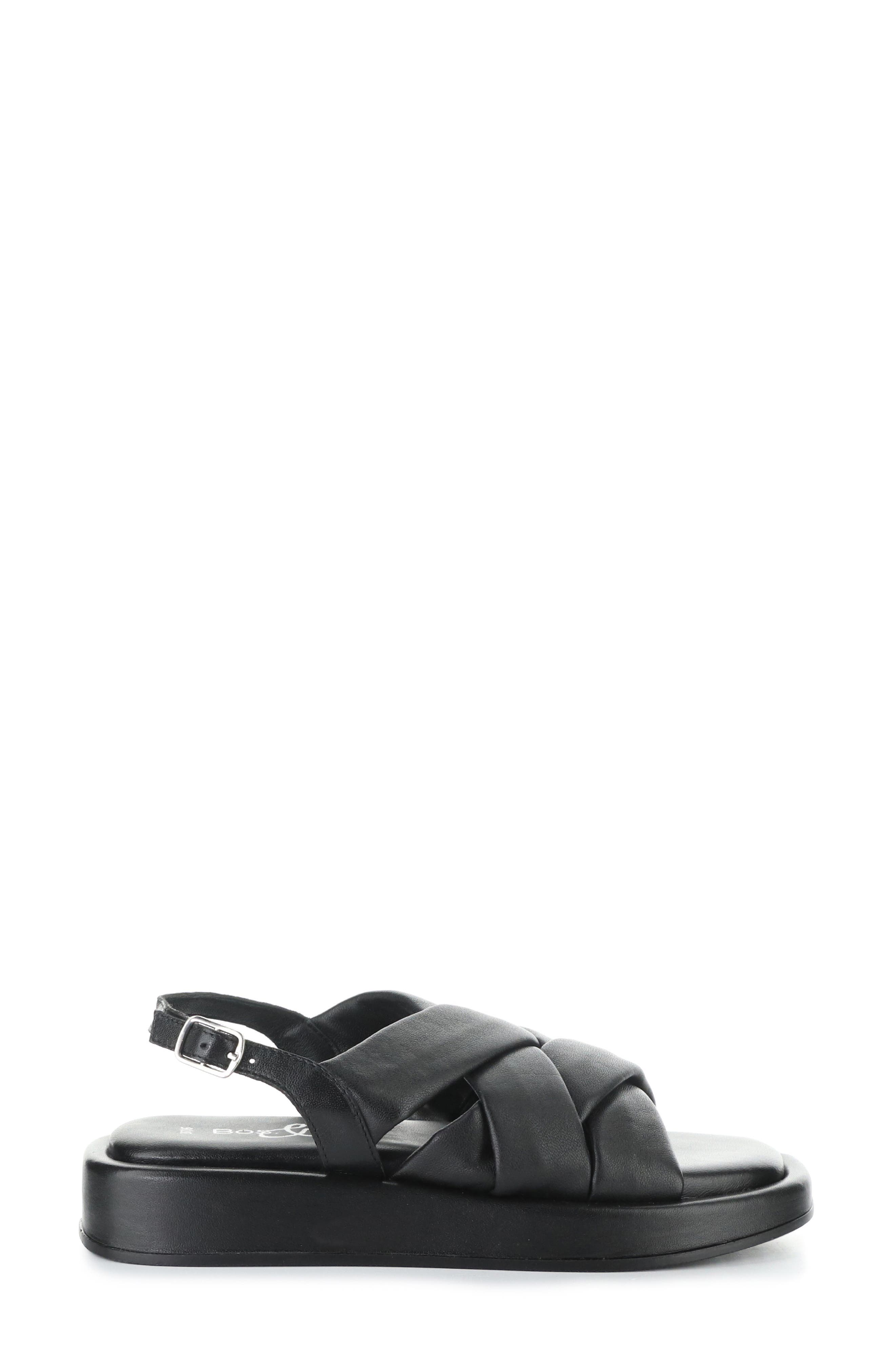Bos. & Co. Brixin Slingback Platform Wedge Sandal, Alternate, color, Black