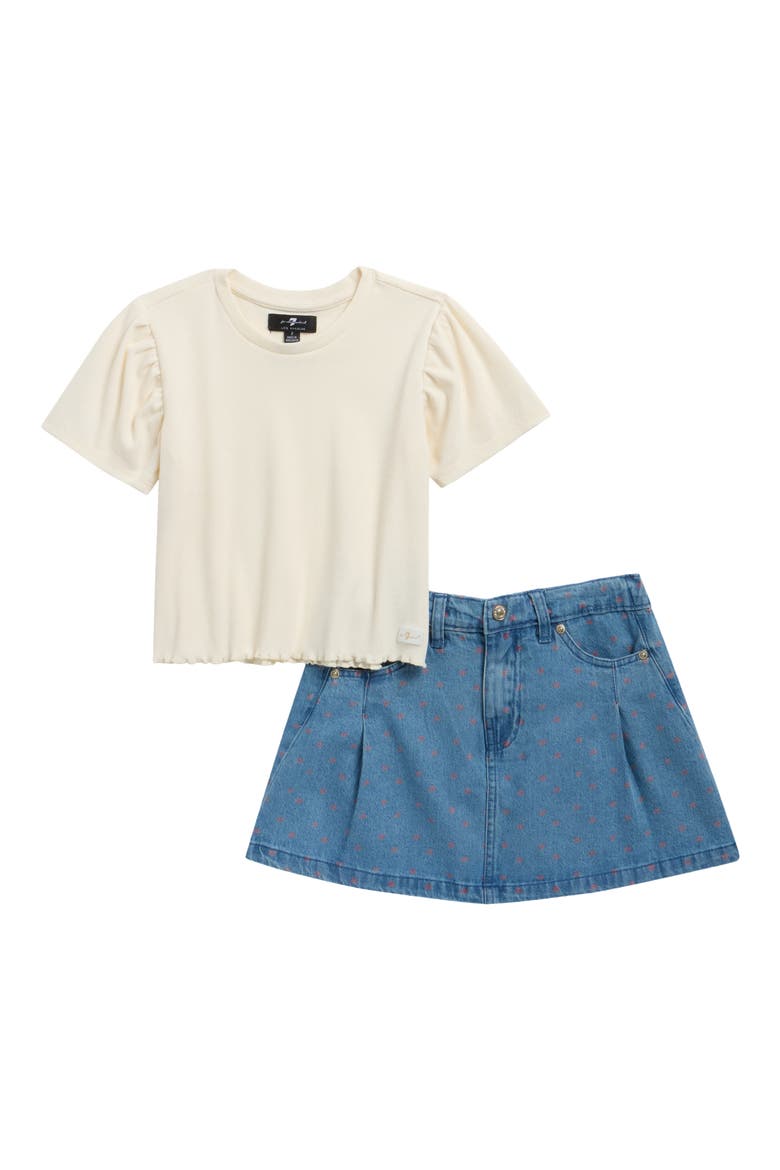 Kids' T-Shirt & Skirt Set, Main, color, MEDIUM BLUE
