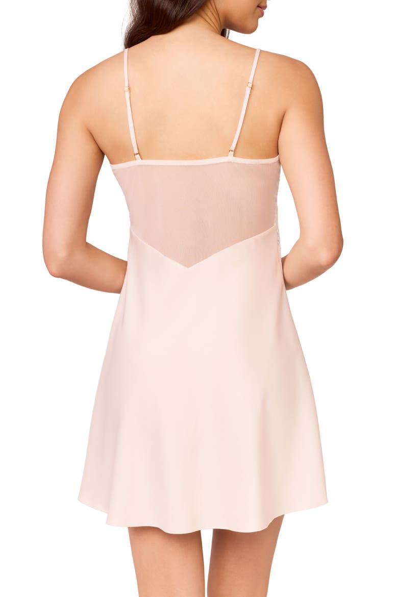 Paradise Mixed Media Chemise, Alternate, color, BLUSH