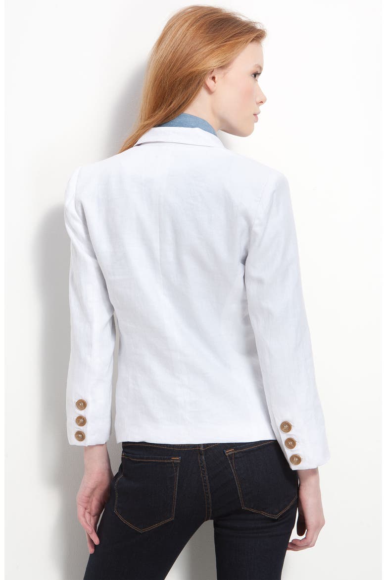 Gibson Linen Blazer, Alternate, color, WHITE