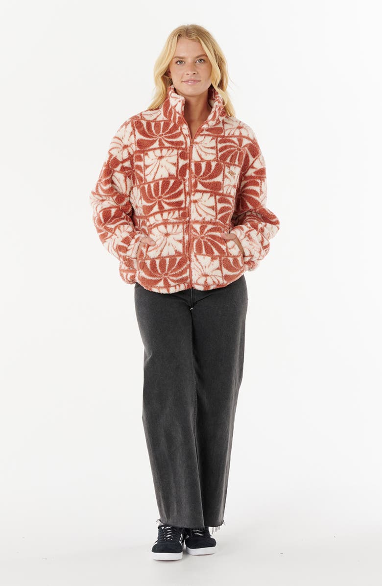 Rip Curl Williams Fleece Jacket, Alternate, color, Brick