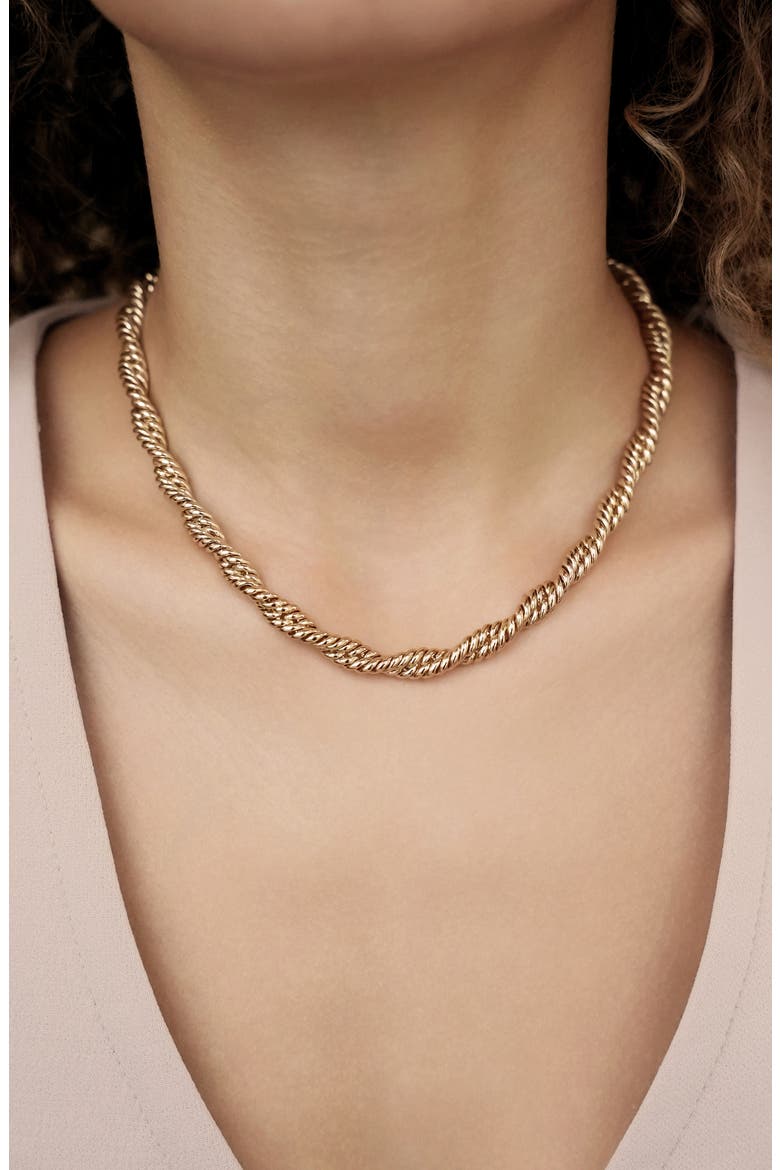 Twisted Strands Necklace, Alternate, color, GOLD
