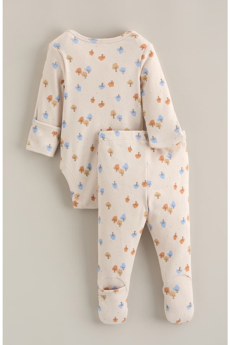 Convertible Bodysuit & Pants Set, Alternate, color, IVORY SAND AUTUMN TREES