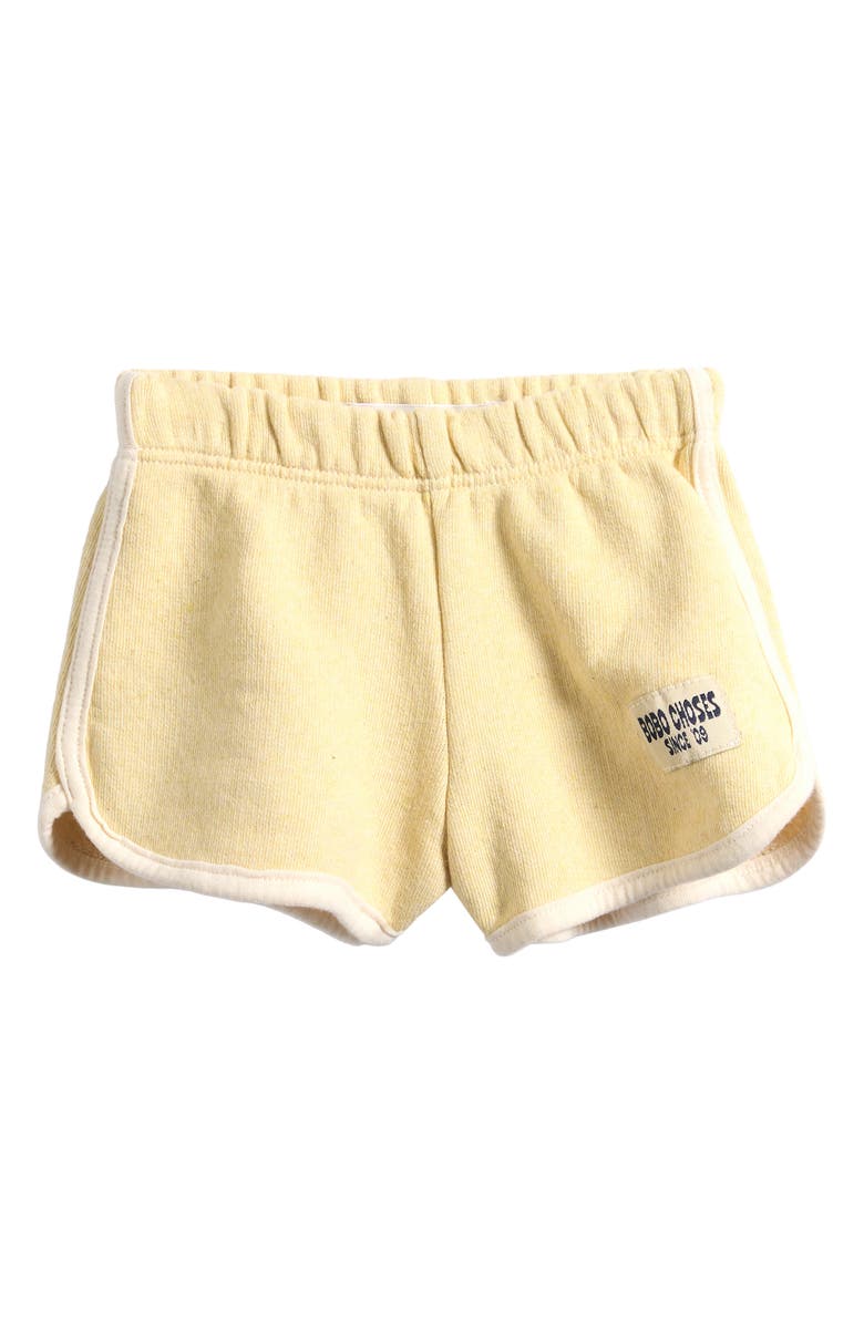 Bobo Choses Since '09 Organic Cotton Blend Shorts, Main, color, Yellow