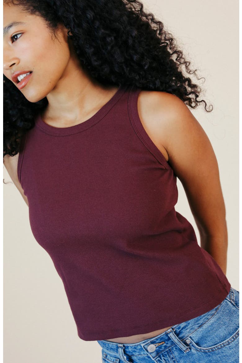 Charlie Ribbed Tank, Alternate, color, Port
